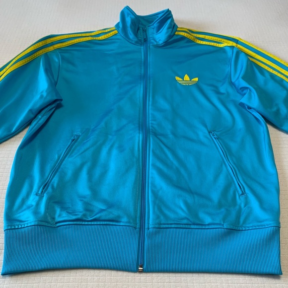 Adidas turquoise and yellow track jacket - Picture 13 of 16